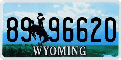 WY license plate 8996620
