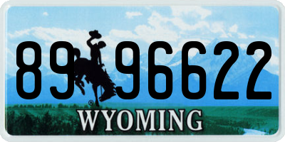 WY license plate 8996622