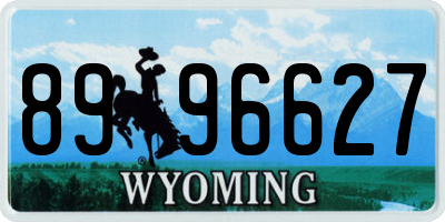 WY license plate 8996627