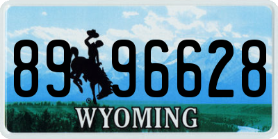 WY license plate 8996628