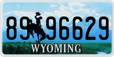 WY license plate 8996629