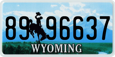WY license plate 8996637