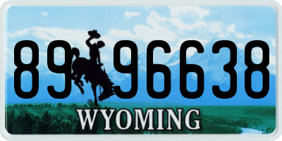 WY license plate 8996638