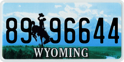 WY license plate 8996644