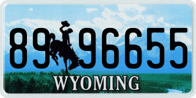 WY license plate 8996655