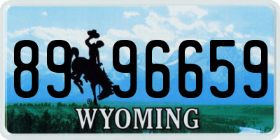 WY license plate 8996659