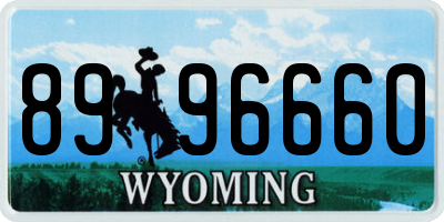 WY license plate 8996660