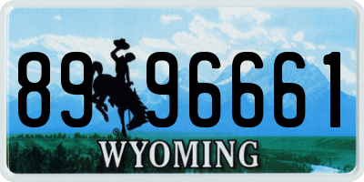 WY license plate 8996661