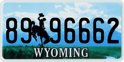WY license plate 8996662