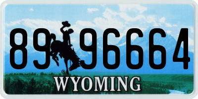 WY license plate 8996664