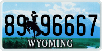 WY license plate 8996667