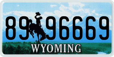 WY license plate 8996669