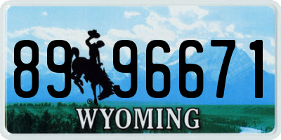 WY license plate 8996671