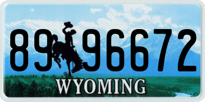 WY license plate 8996672