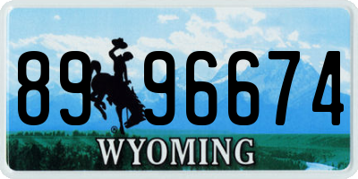 WY license plate 8996674