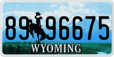 WY license plate 8996675