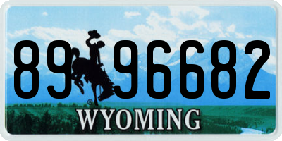 WY license plate 8996682