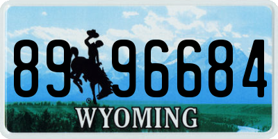 WY license plate 8996684