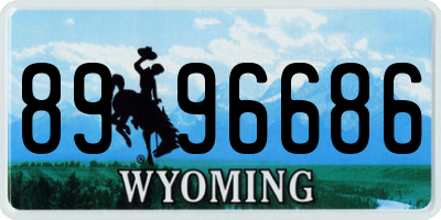 WY license plate 8996686