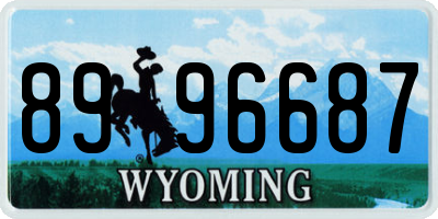 WY license plate 8996687