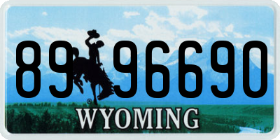 WY license plate 8996690