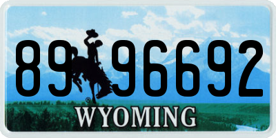 WY license plate 8996692