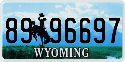 WY license plate 8996697