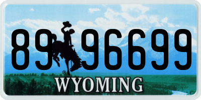 WY license plate 8996699