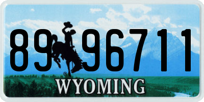 WY license plate 8996711