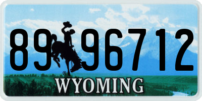 WY license plate 8996712