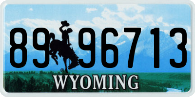 WY license plate 8996713