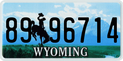 WY license plate 8996714