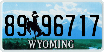 WY license plate 8996717
