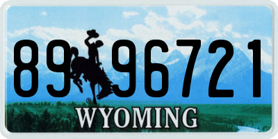 WY license plate 8996721
