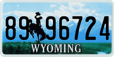 WY license plate 8996724