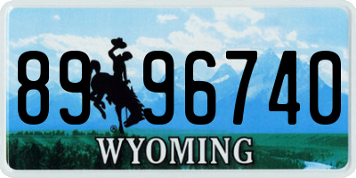WY license plate 8996740