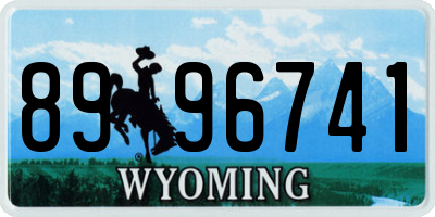 WY license plate 8996741