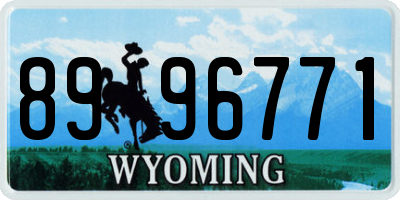 WY license plate 8996771