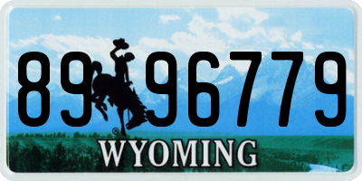 WY license plate 8996779