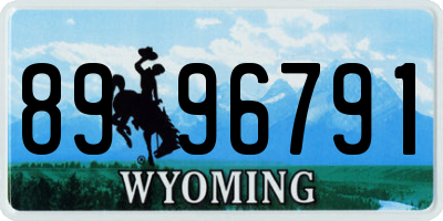 WY license plate 8996791