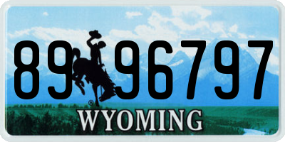 WY license plate 8996797