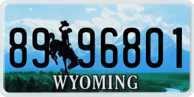 WY license plate 8996801