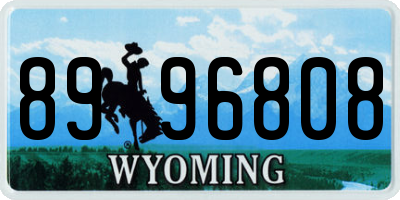 WY license plate 8996808