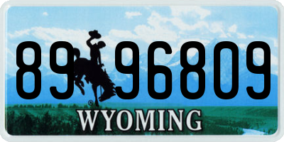 WY license plate 8996809