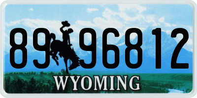 WY license plate 8996812