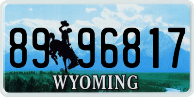 WY license plate 8996817