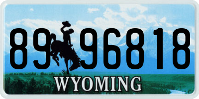 WY license plate 8996818