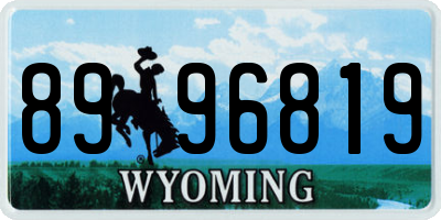 WY license plate 8996819