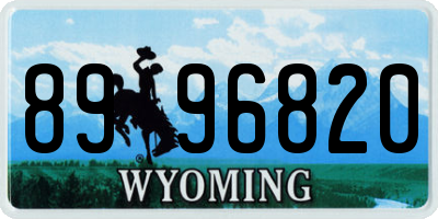 WY license plate 8996820