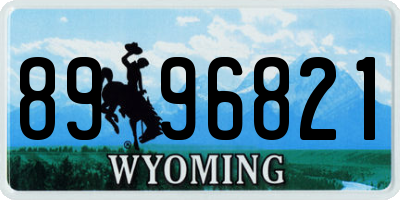WY license plate 8996821